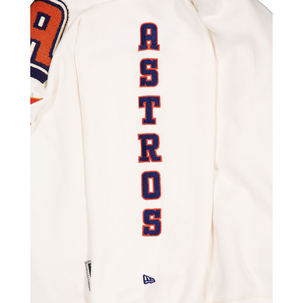 Houston Astros Women's Chrome White Varsity Crewneck