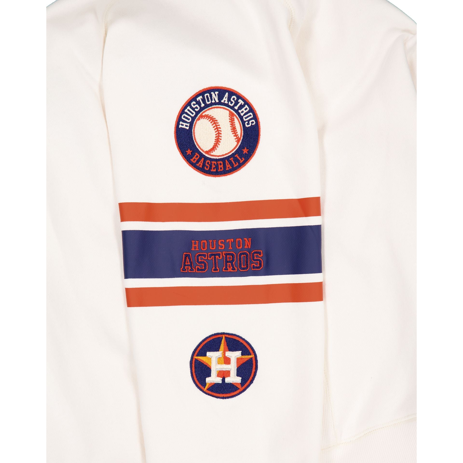 Houston Astros Women's Chrome White Varsity Crewneck