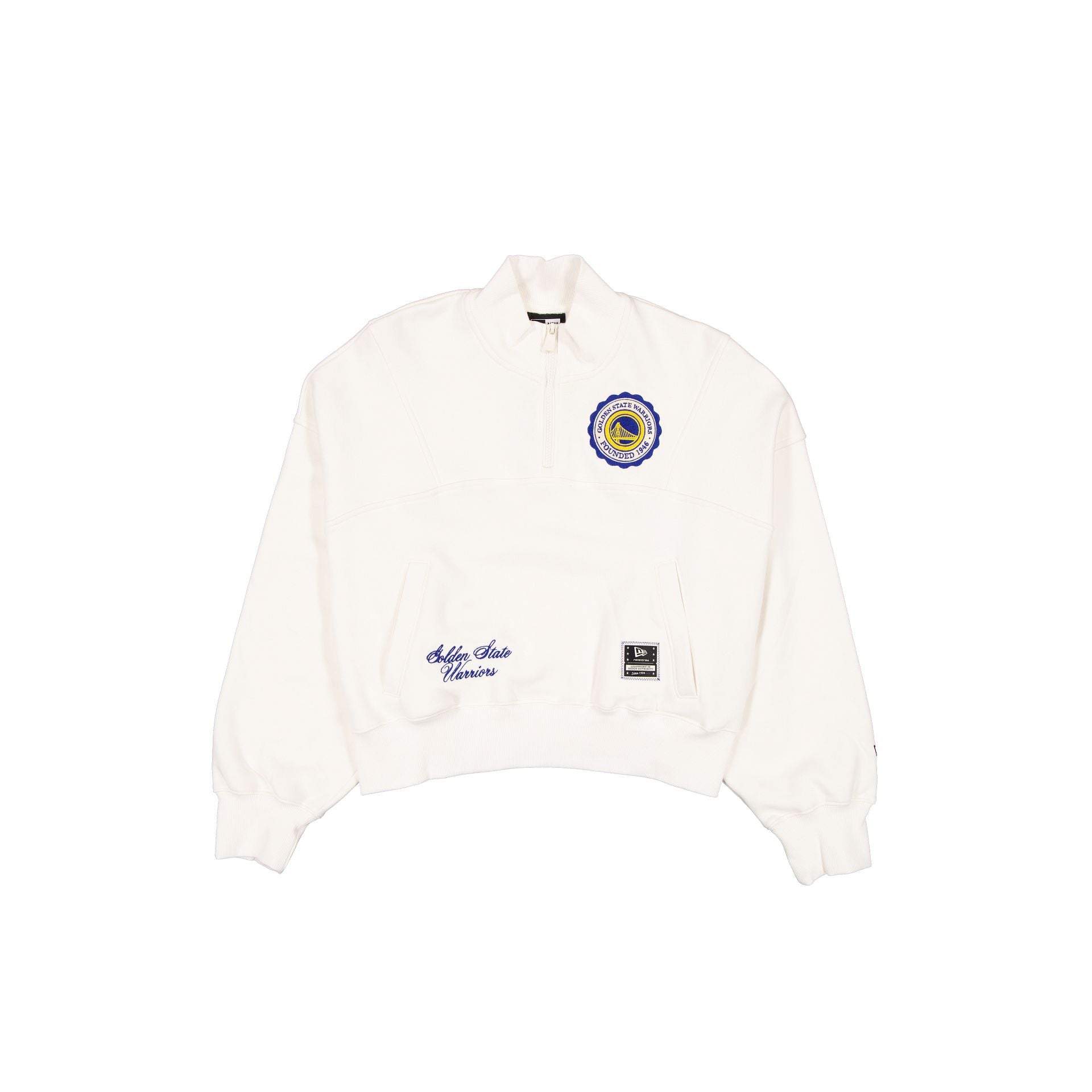 Golden State Warriors Women's Chrome White Quarter Zip