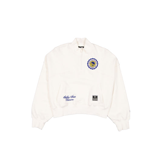 Golden State Warriors Women's Chrome White Quarter Zip
