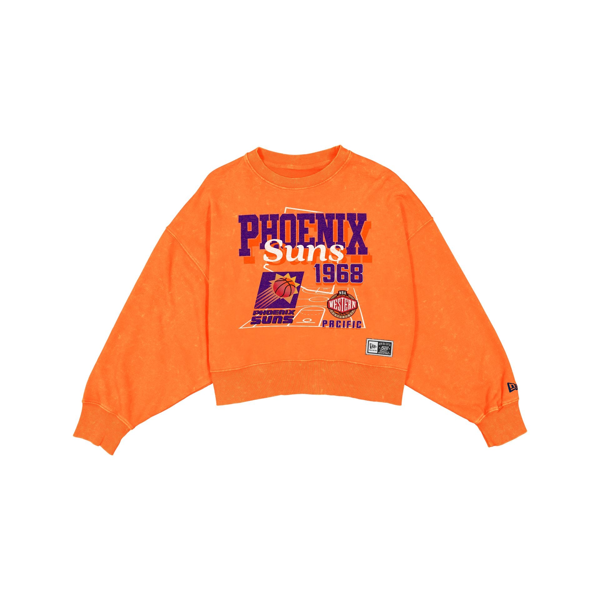 Phoenix Suns Women's Throwback Cropped Washed Crewneck