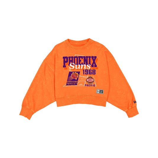 Phoenix Suns Women's Throwback Cropped Washed Crewneck