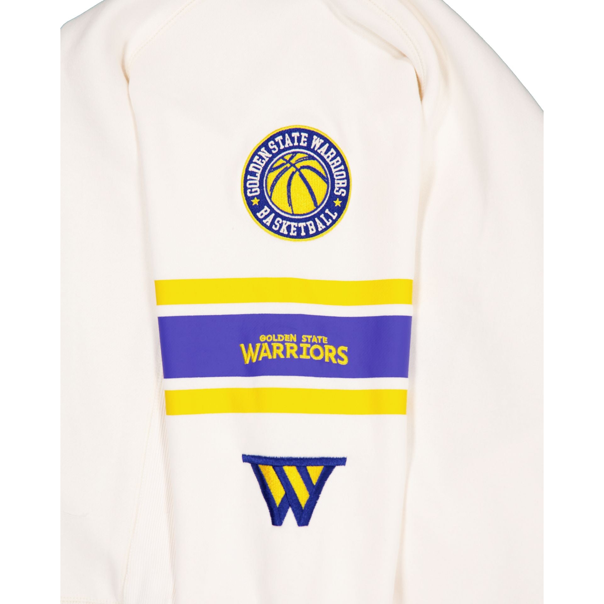 Golden State Warriors Women's Chrome White Varsity Crewneck