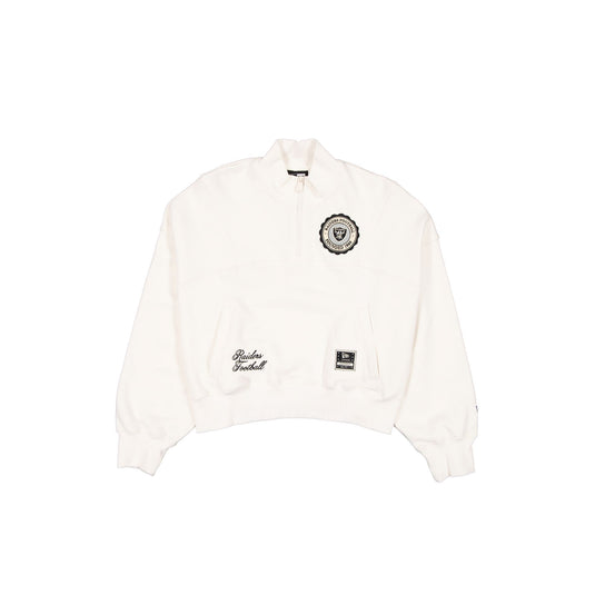 Las Vegas Raiders Women's Chrome White Quarter Zip