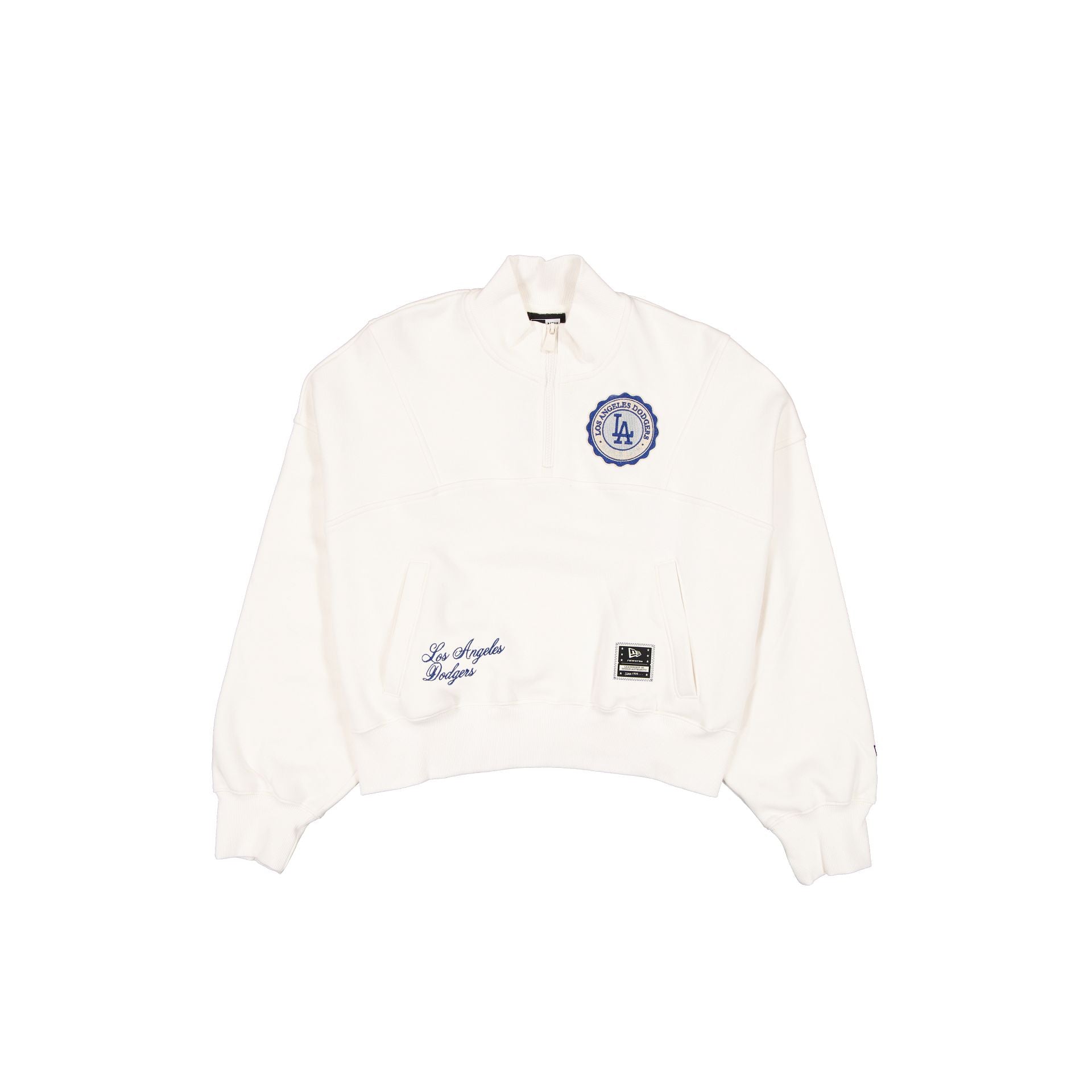 Los Angeles Dodgers Women's Chrome White Quarter Zip