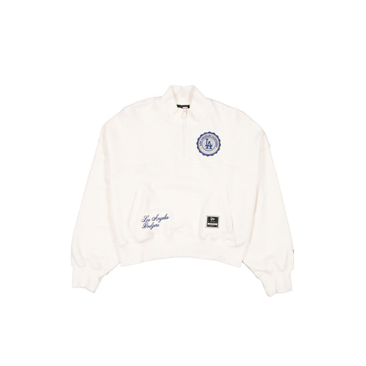 Los Angeles Dodgers Women's Chrome White Quarter Zip