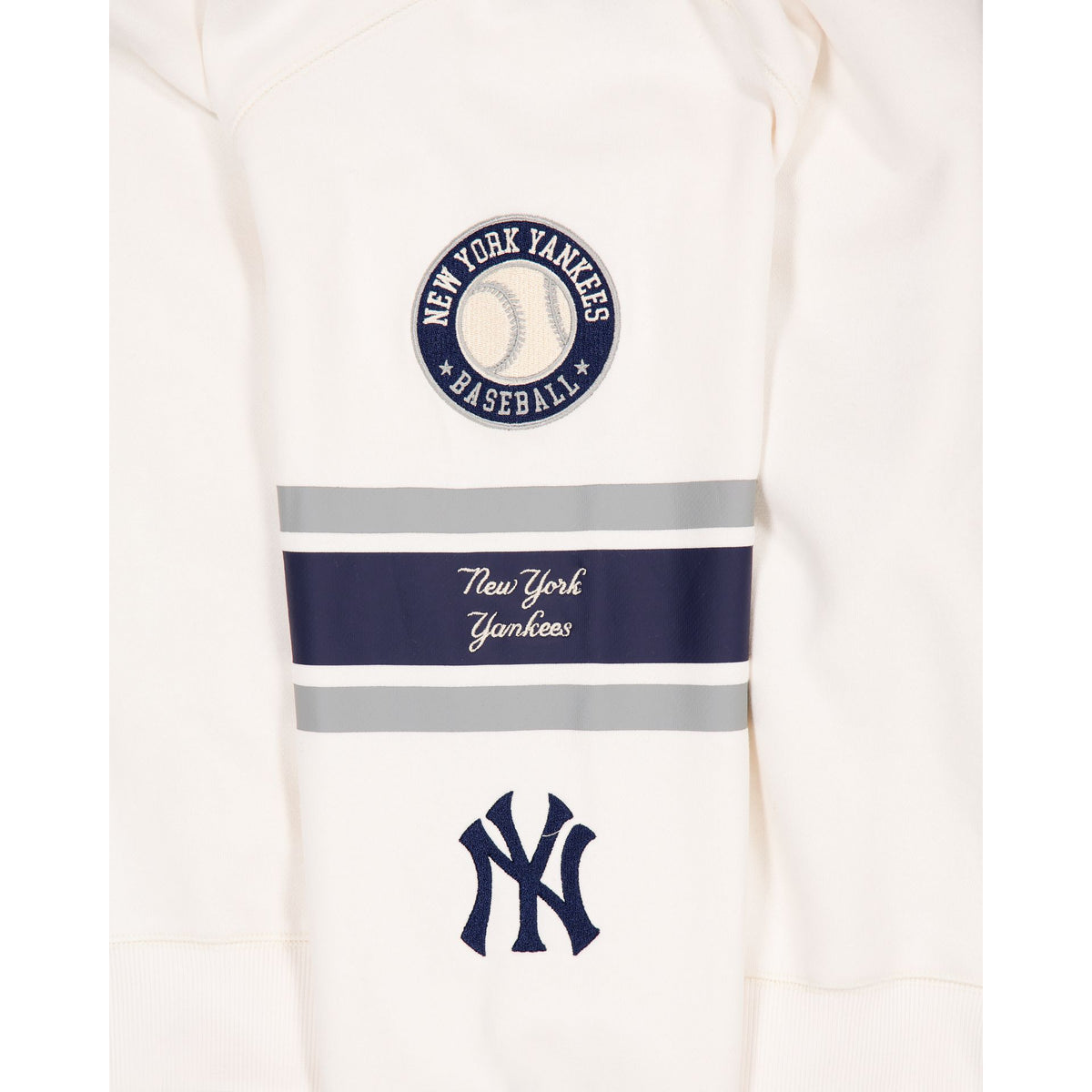 New York Yankees Women's Chrome White Varsity Crewneck