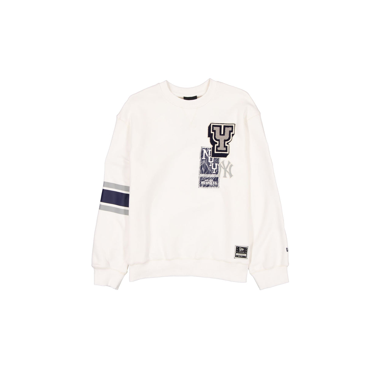 New York Yankees Women's Chrome White Varsity Crewneck