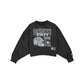 San Francisco 49ers Women's Throwback Cropped Washed Black Crewneck