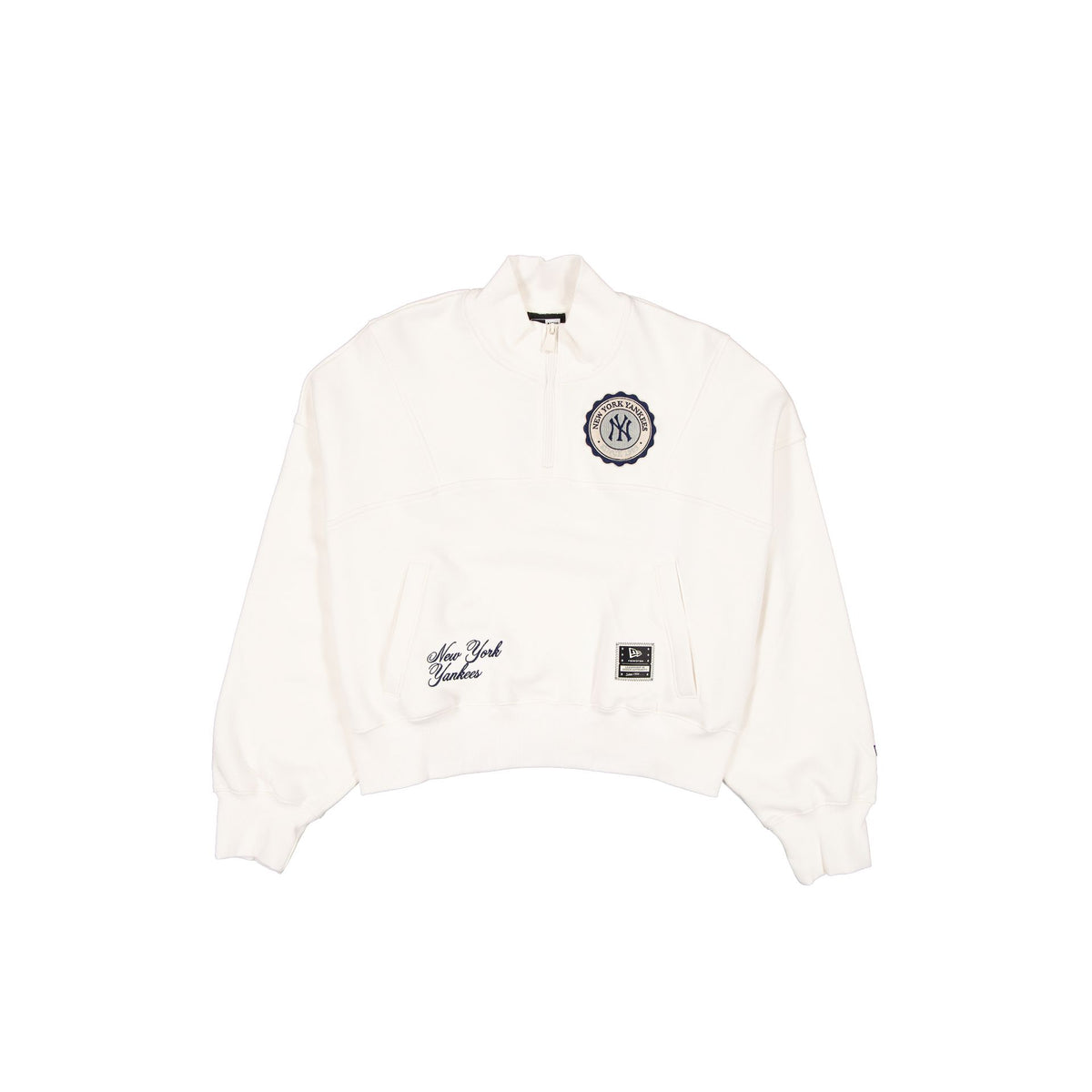 New York Yankees Women's Chrome White Quarter Zip