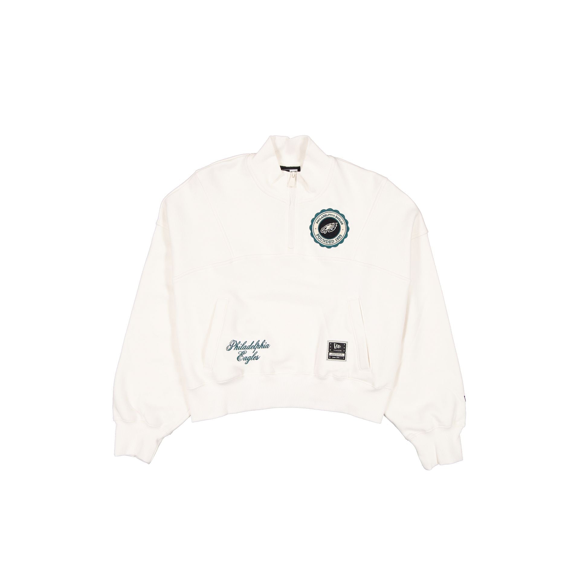 Philadelphia Eagles Women's Chrome White Quarter Zip