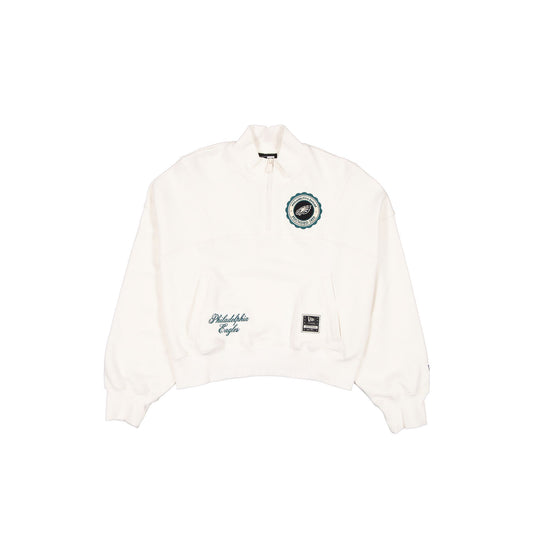 Philadelphia Eagles Women's Chrome White Quarter Zip