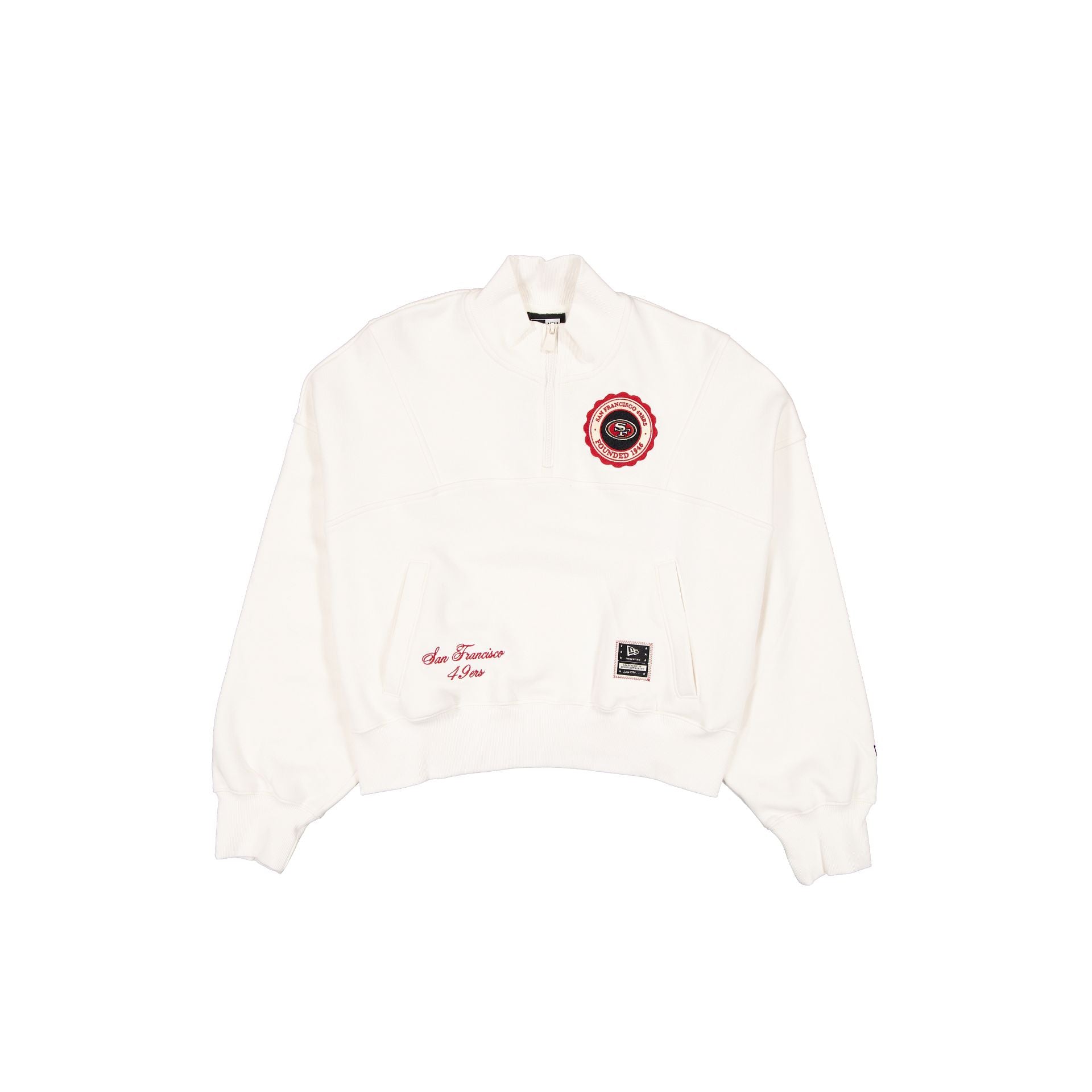 San Francisco 49ers Women's Chrome White Quarter Zip