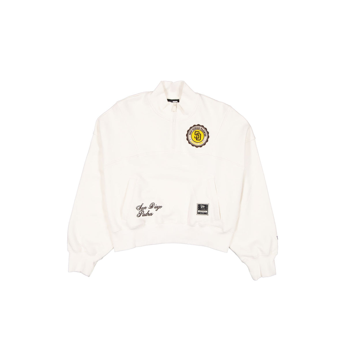 San Diego Padres Women's Chrome White Quarter Zip