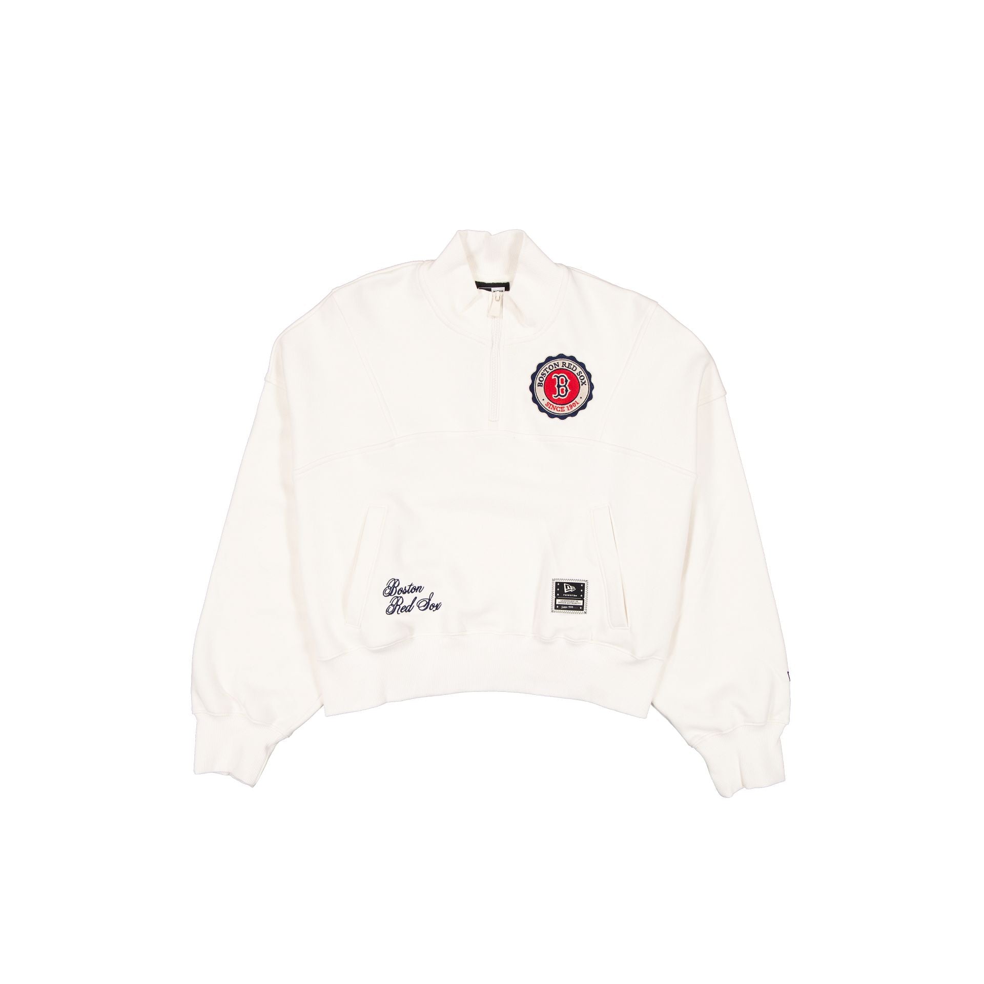 Boston Red Sox Women's Chrome White Quarter Zip