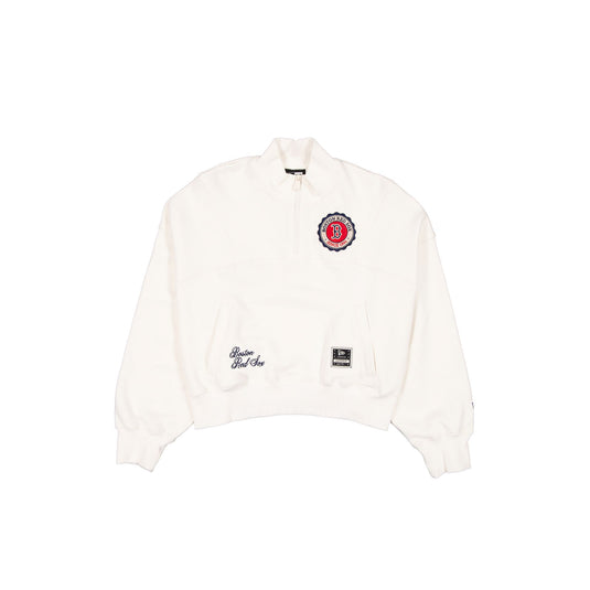 Boston Red Sox Women's Chrome White Quarter Zip