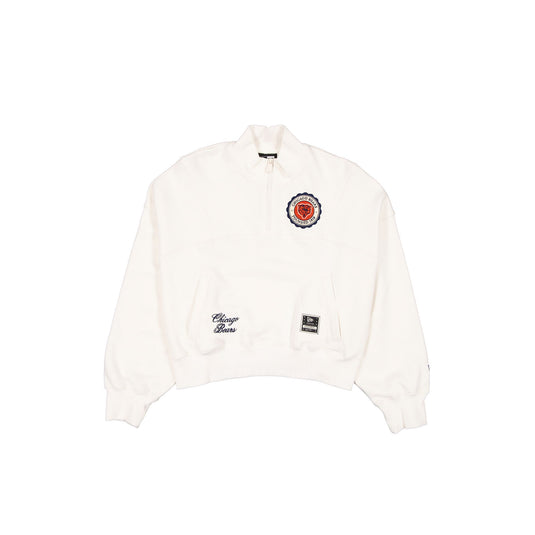 Chicago Bears Women's Chrome White Quarter Zip