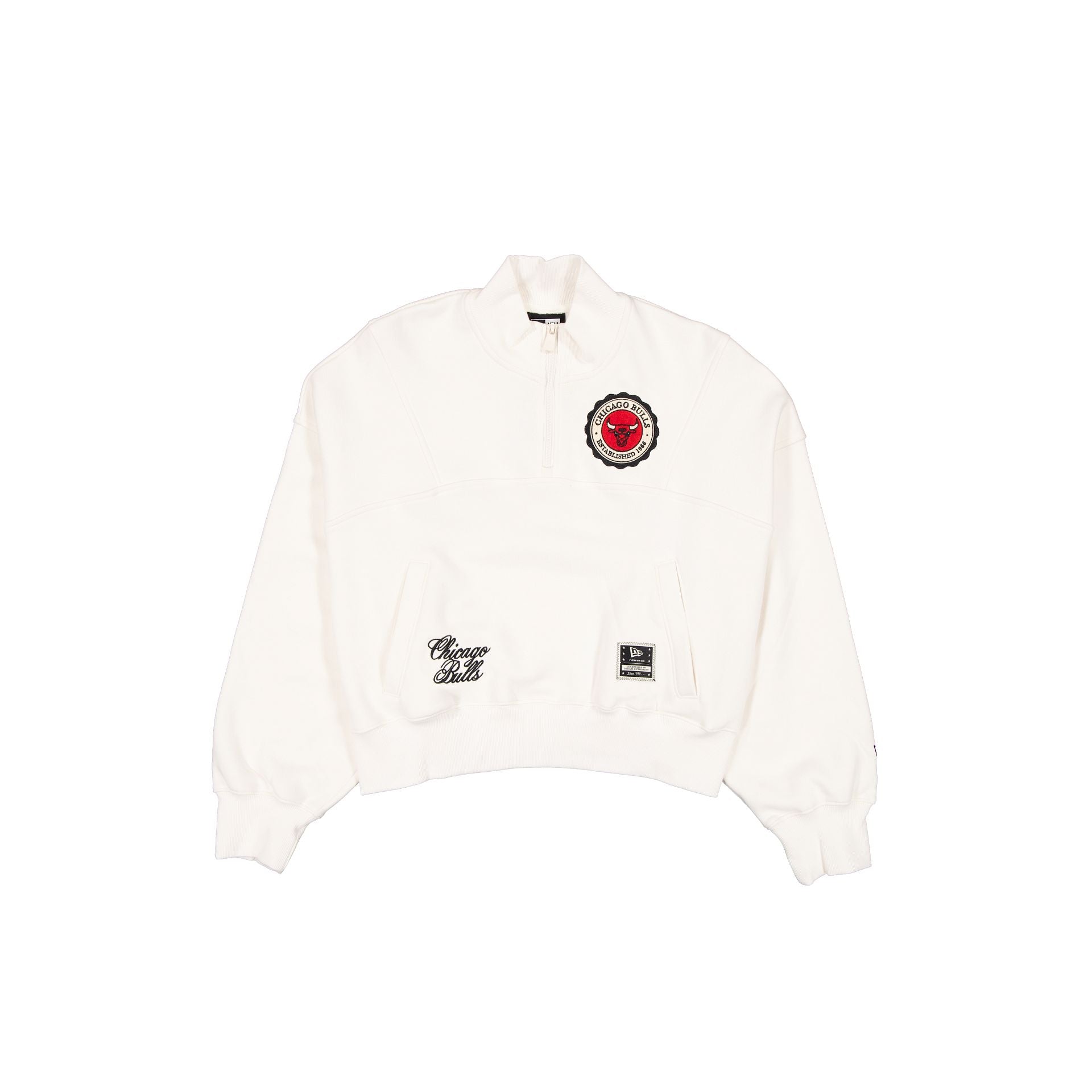 Chicago Bulls Women's Chrome White Quarter Zip