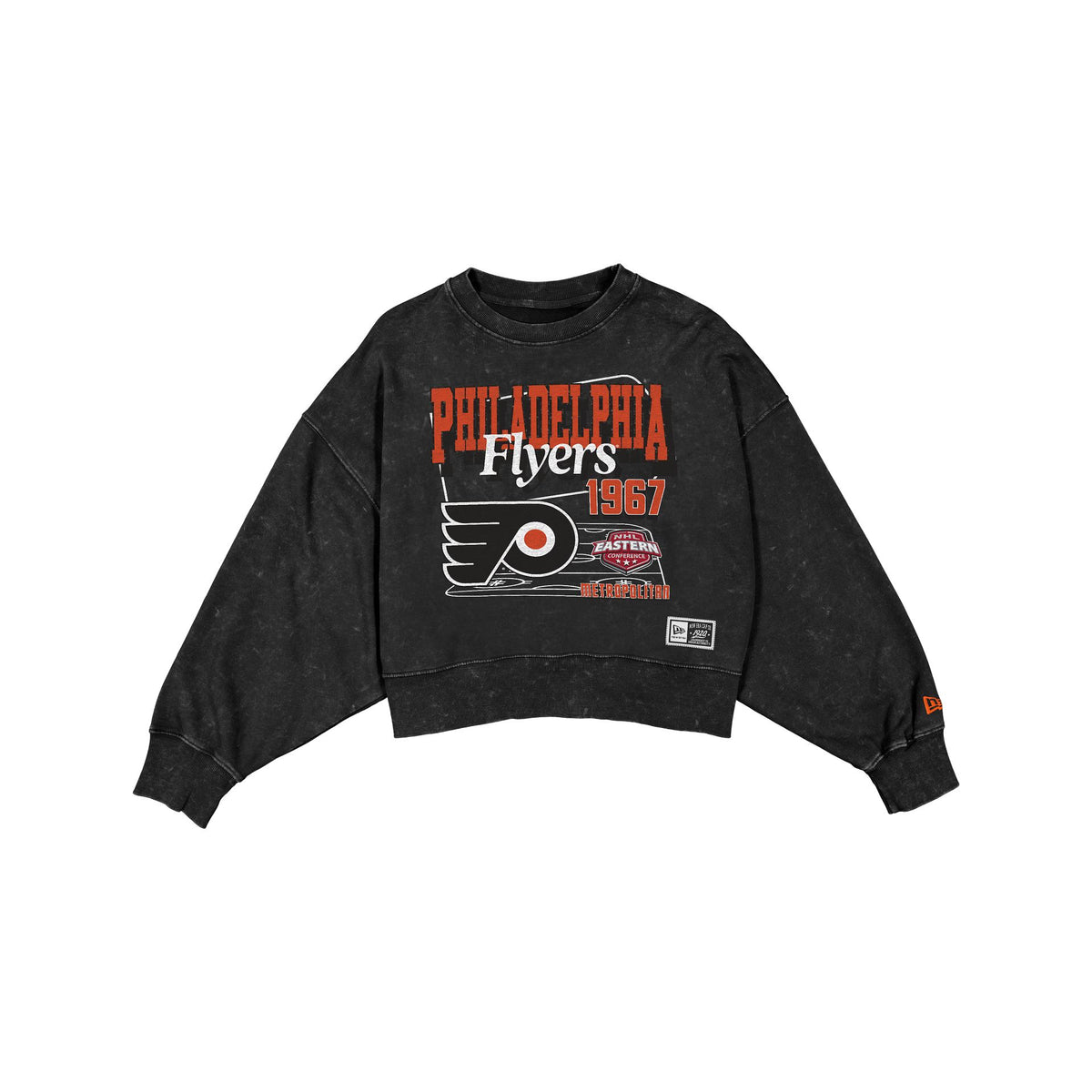Philadelphia Flyers Women's Throwback Cropped Washed Crewneck