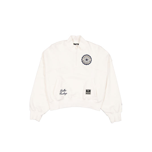 Dallas Cowboys Women's Chrome White Quarter Zip