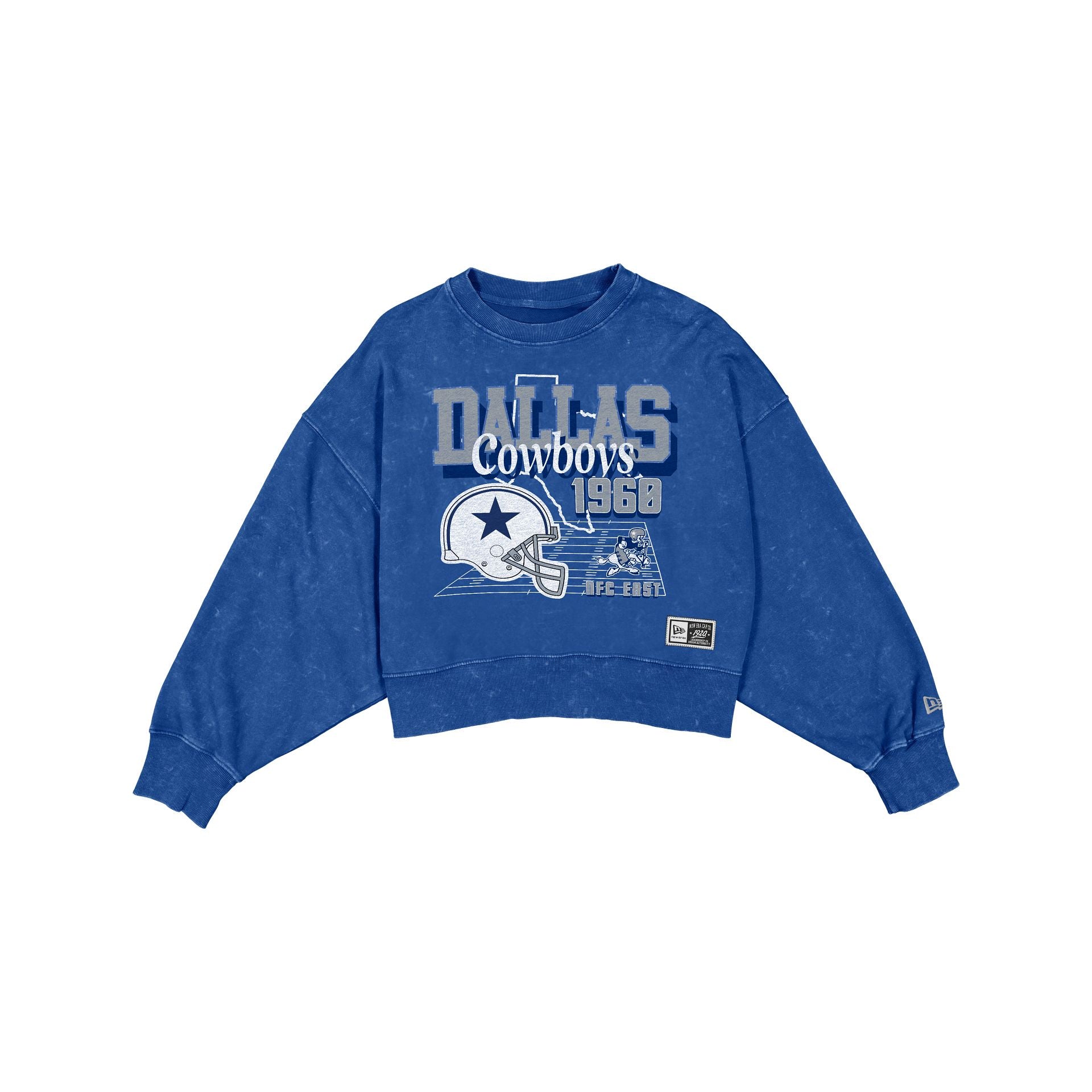 Dallas Cowboys Women's Throwback Cropped Washed Crewneck