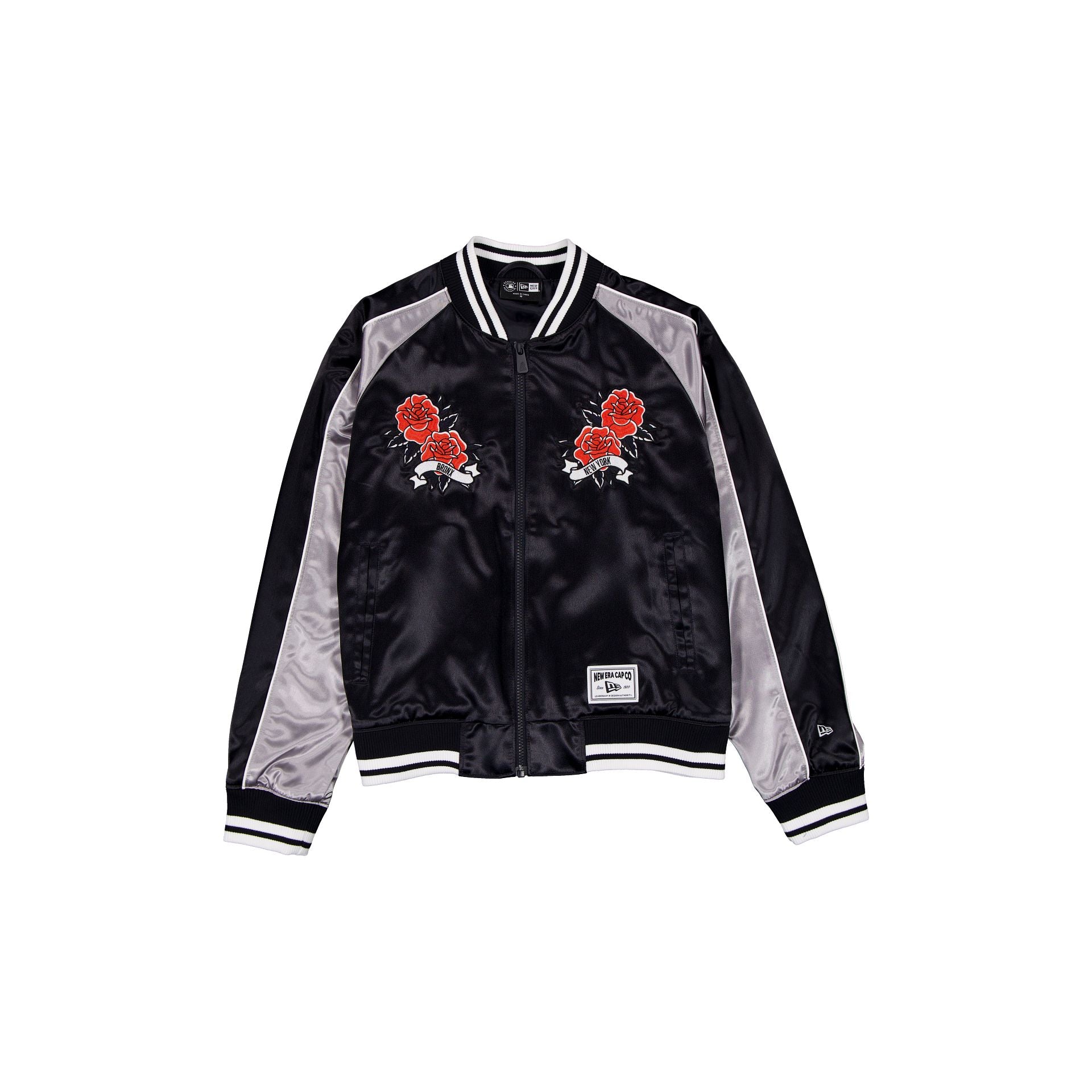 New York Yankees Women's Floral Satin Varsity Jacket