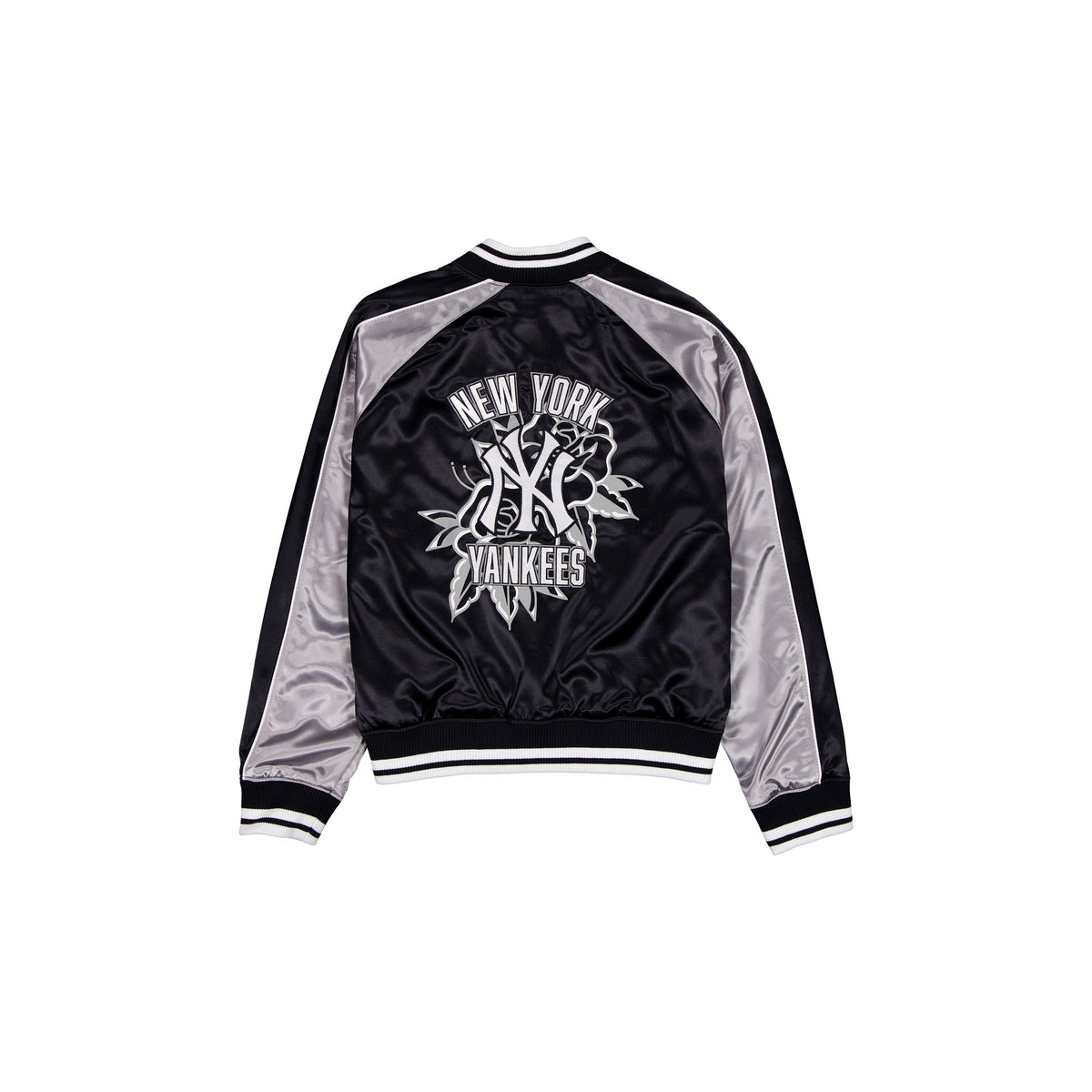 New York Yankees Women's Floral Satin Varsity Jacket