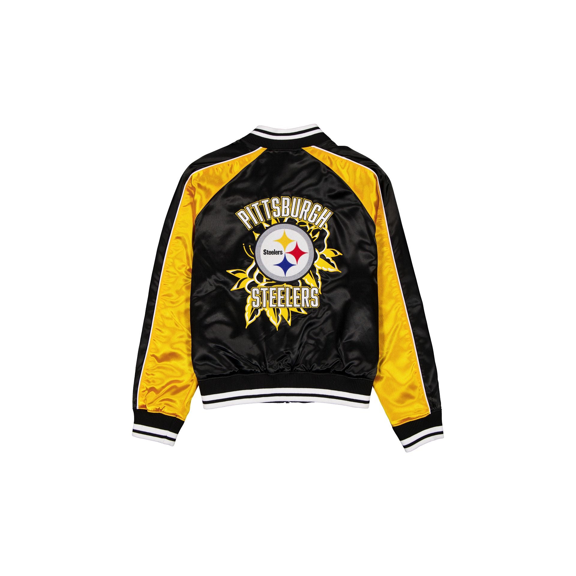 Pittsburgh Steelers Women's Floral Satin Varsity Jacket