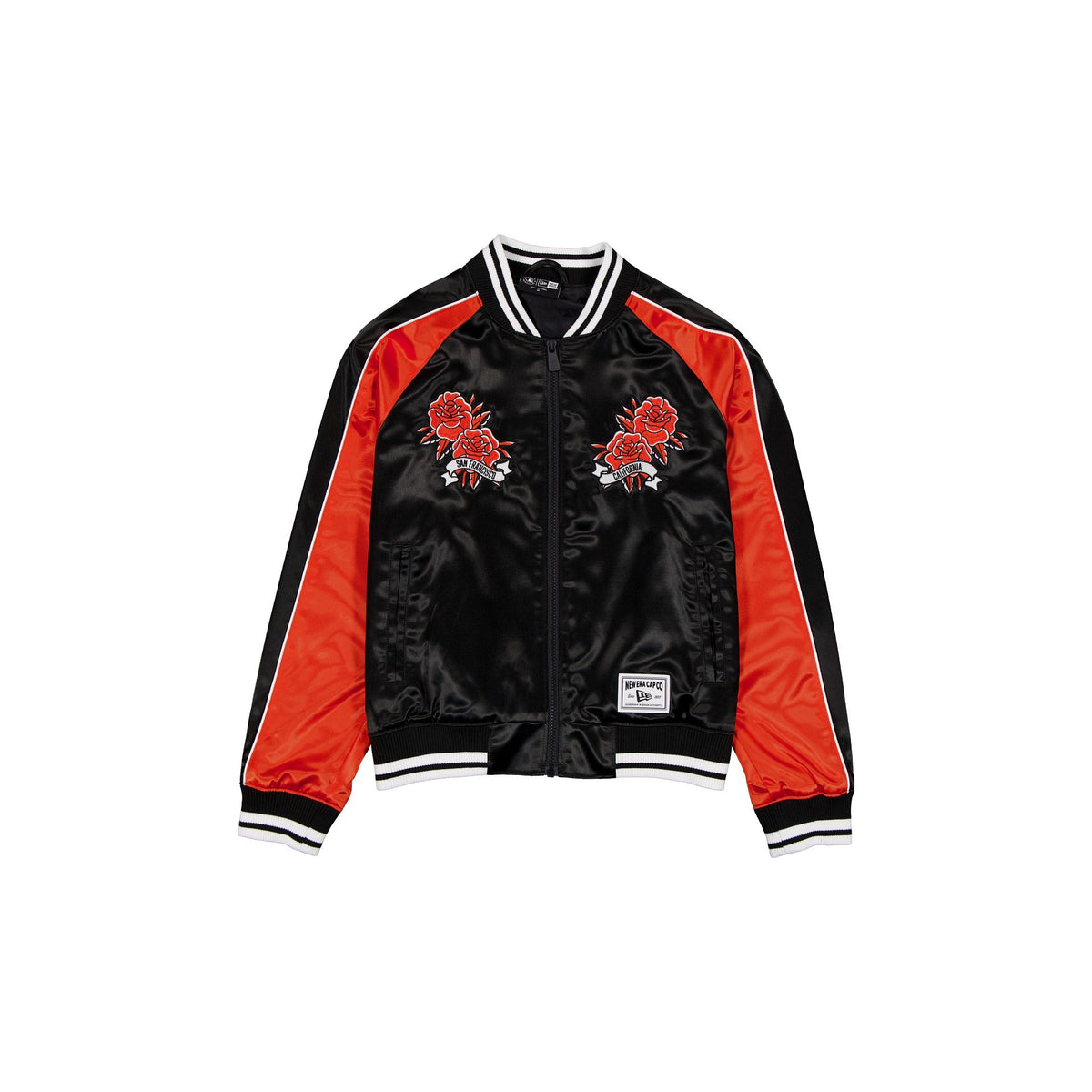 San Francisco Giants Women's Floral Satin Varsity Jacket