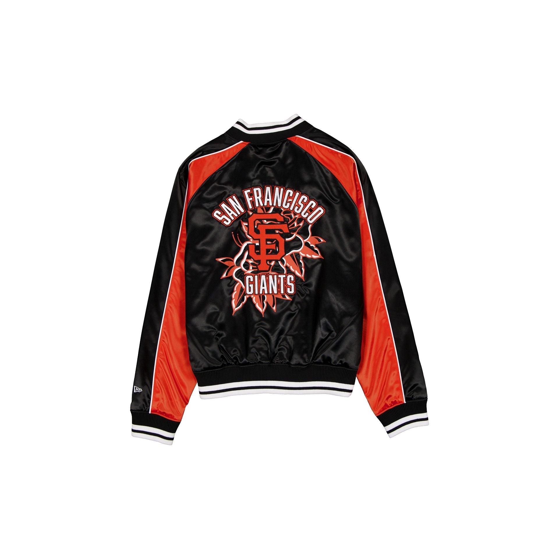 San Francisco Giants Women's Floral Satin Varsity Jacket