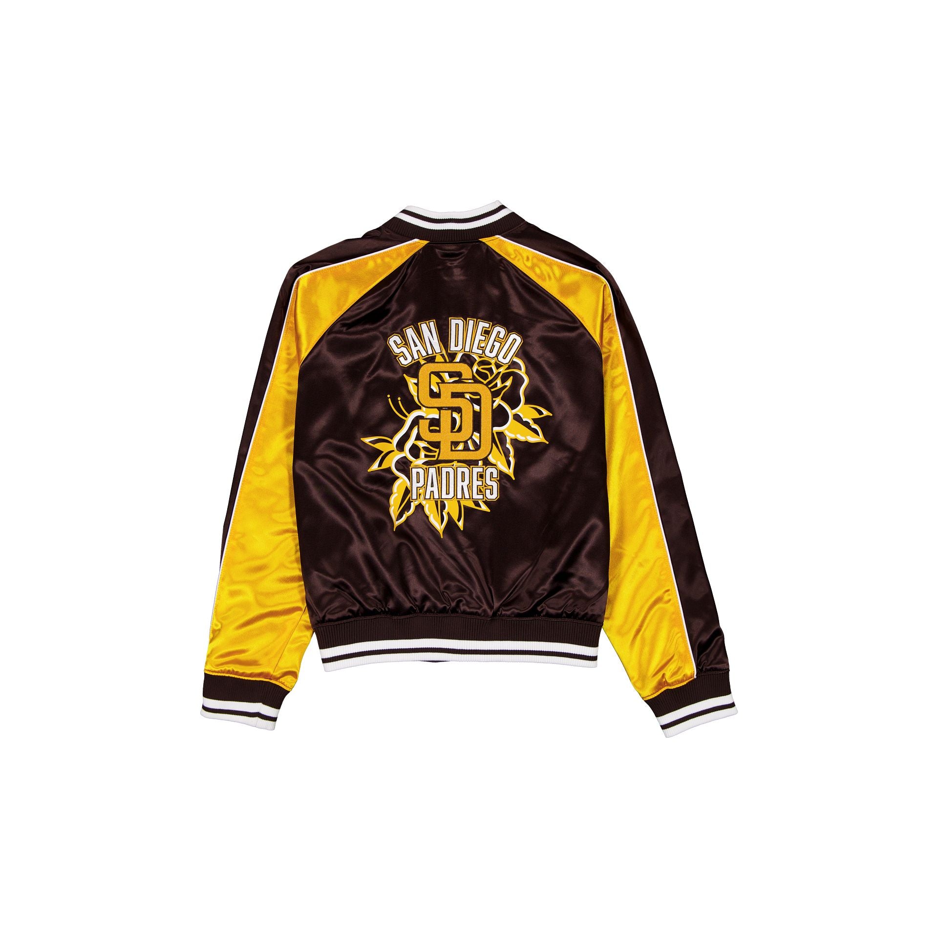 San Diego Padres Women's Floral Satin Varsity Jacket