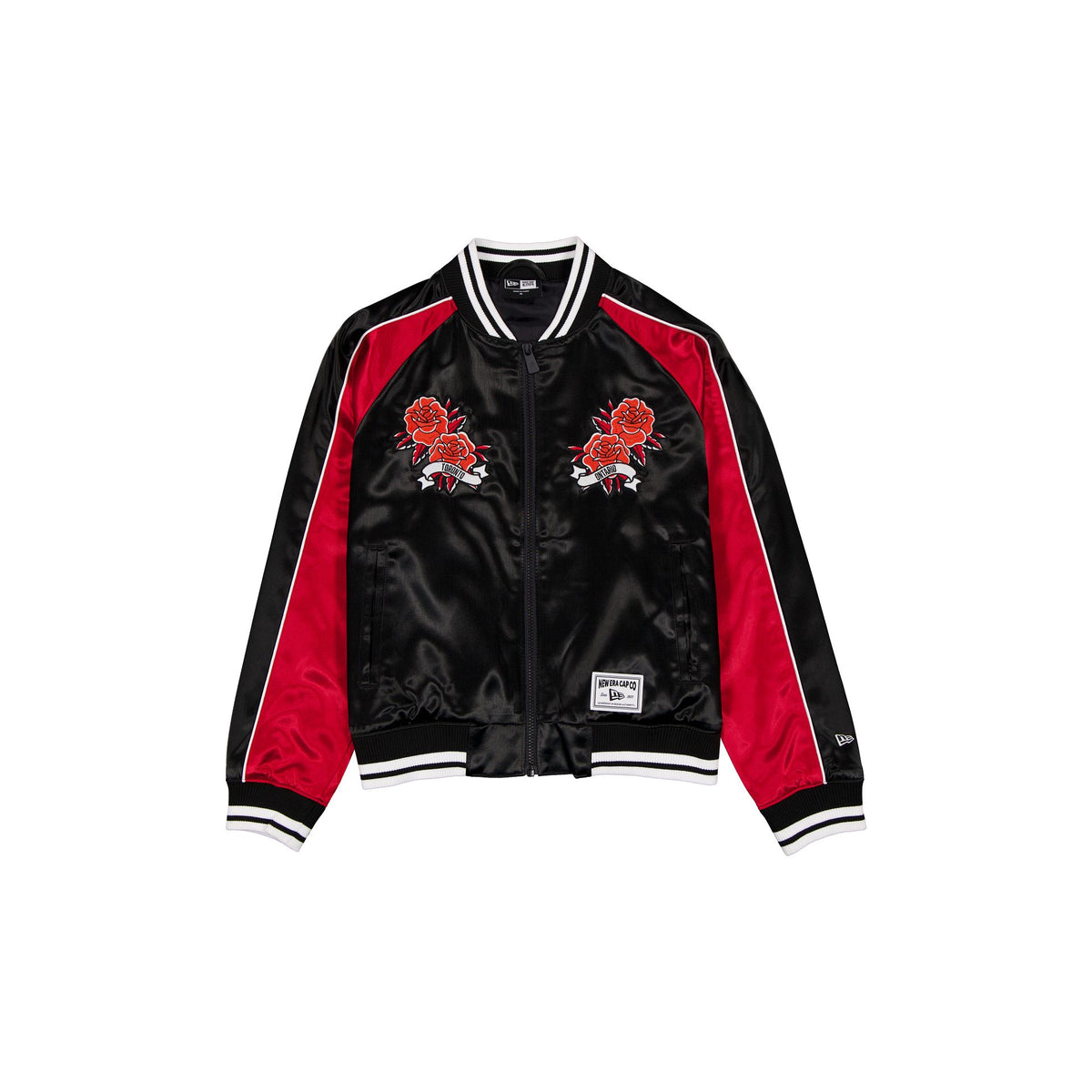 Toronto Raptors Women's Floral Satin Varsity Jacket