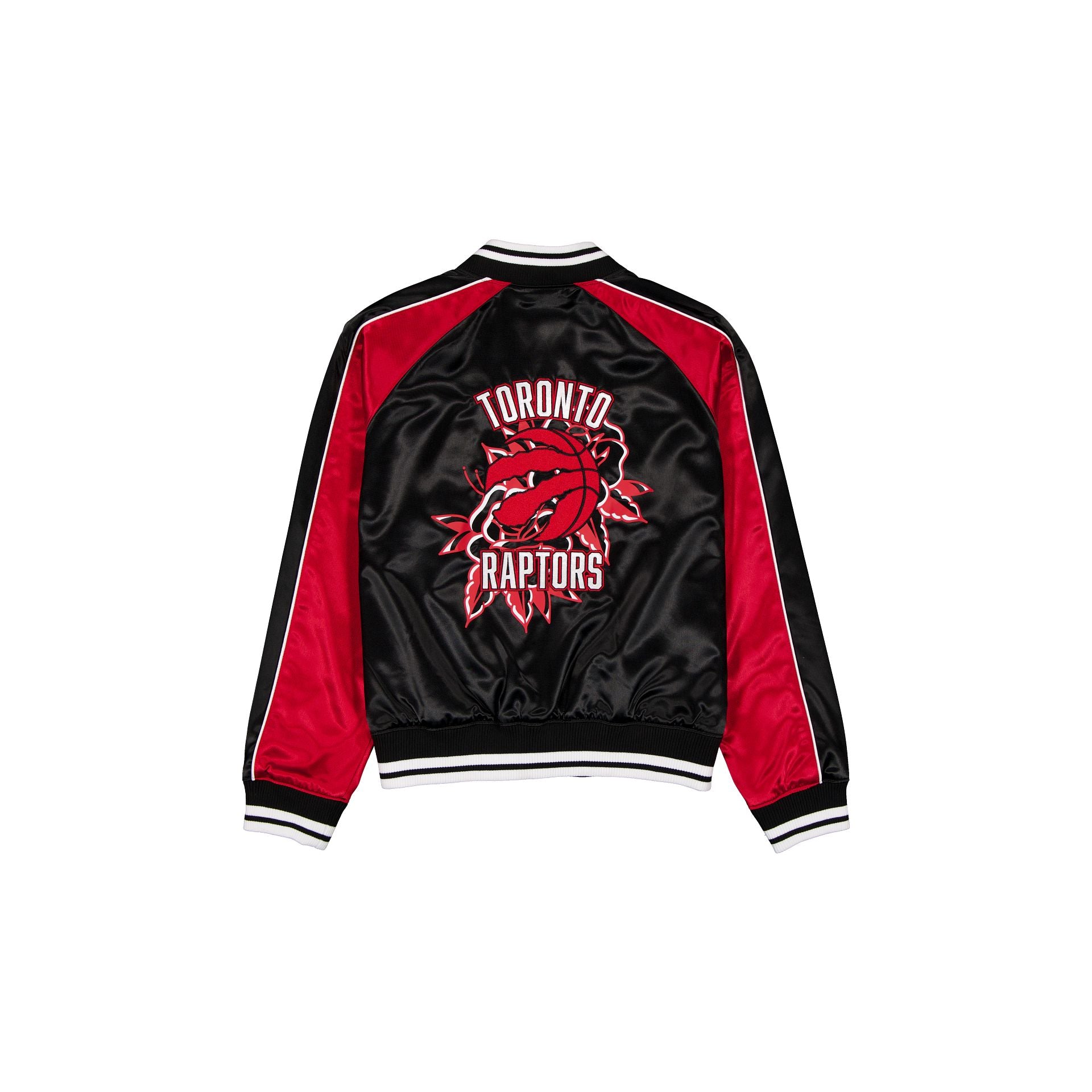 Toronto Raptors Women's Floral Satin Varsity Jacket