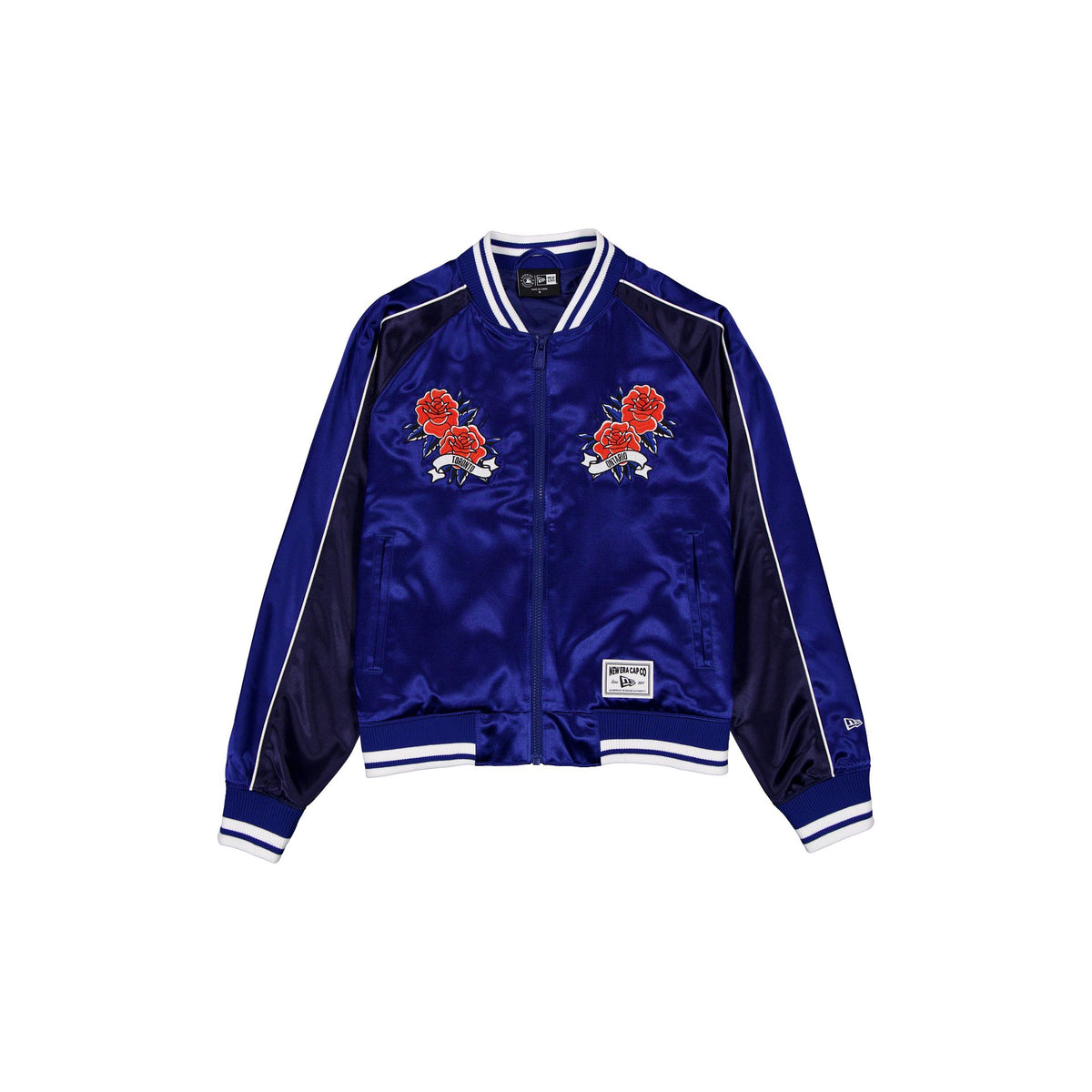 Toronto Blue Jays Women's Floral Satin Varsity Jacket