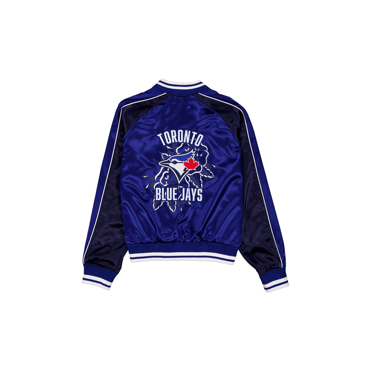 Toronto Blue Jays Women's Floral Satin Varsity Jacket