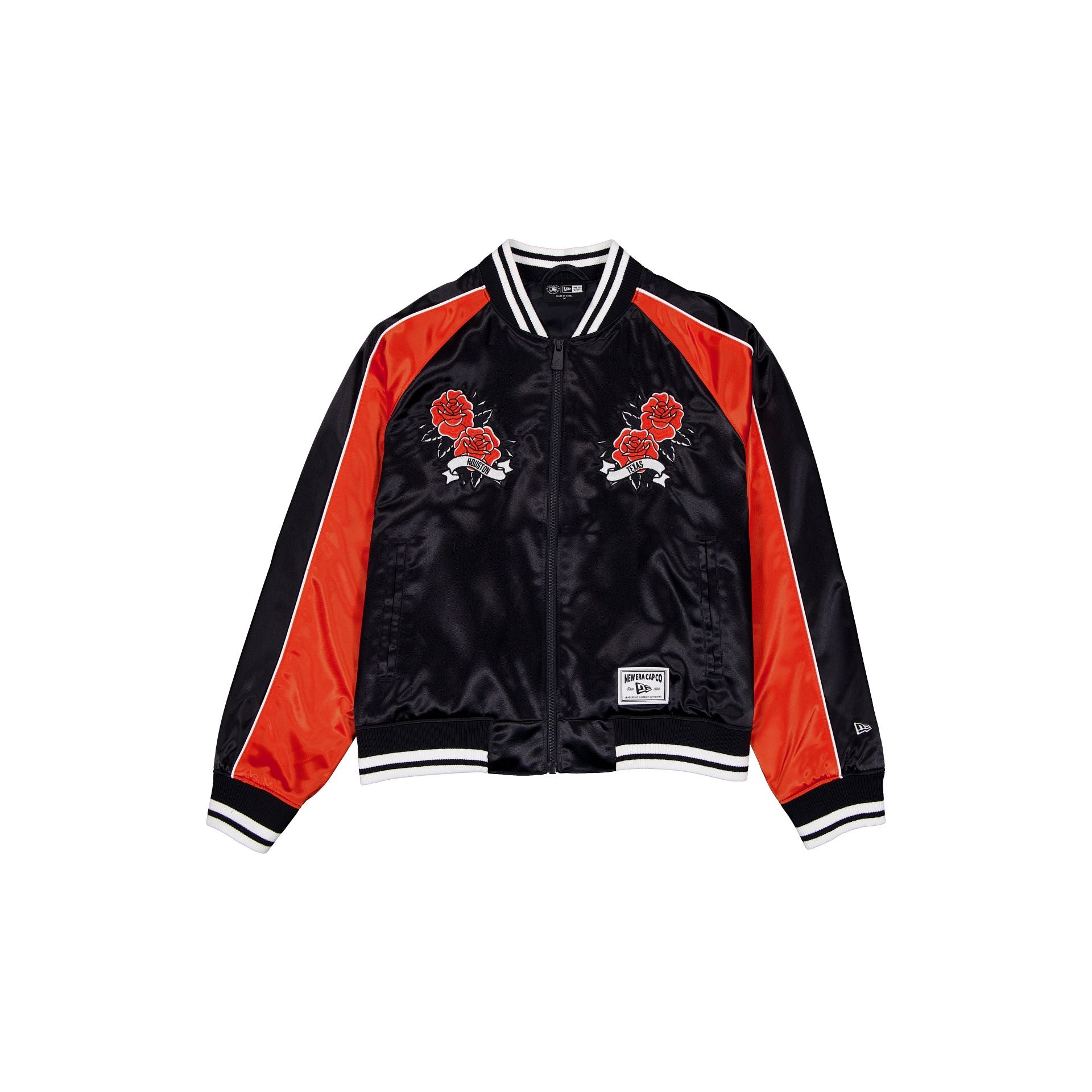 Houston Astros Women's Floral Satin Varsity Jacket