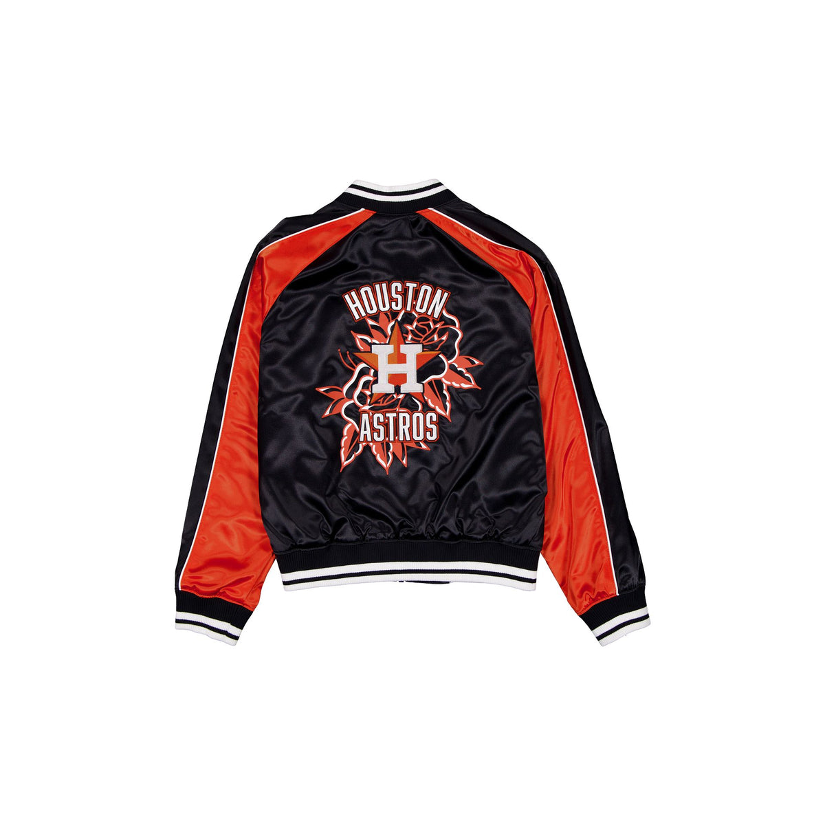 Houston Astros Women's Floral Satin Varsity Jacket