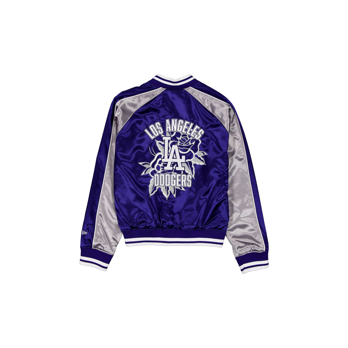 Los Angeles Dodgers Women's Floral Satin Varsity Jacket