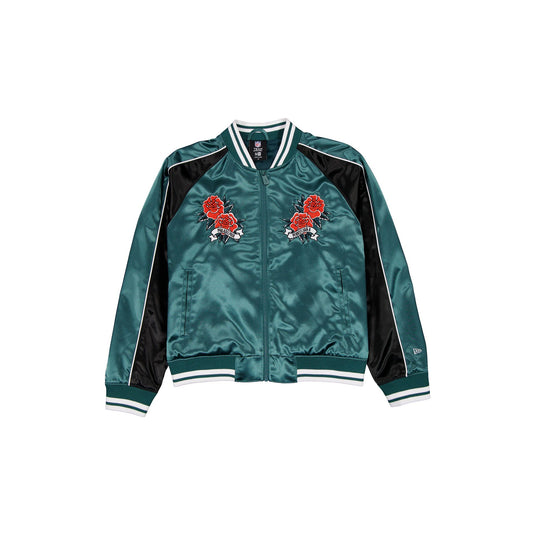 Philadelphia Eagles Women's Floral Satin Varsity Jacket
