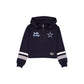 Dallas Cowboys Women's Throwback Cropped Tie Hoodie