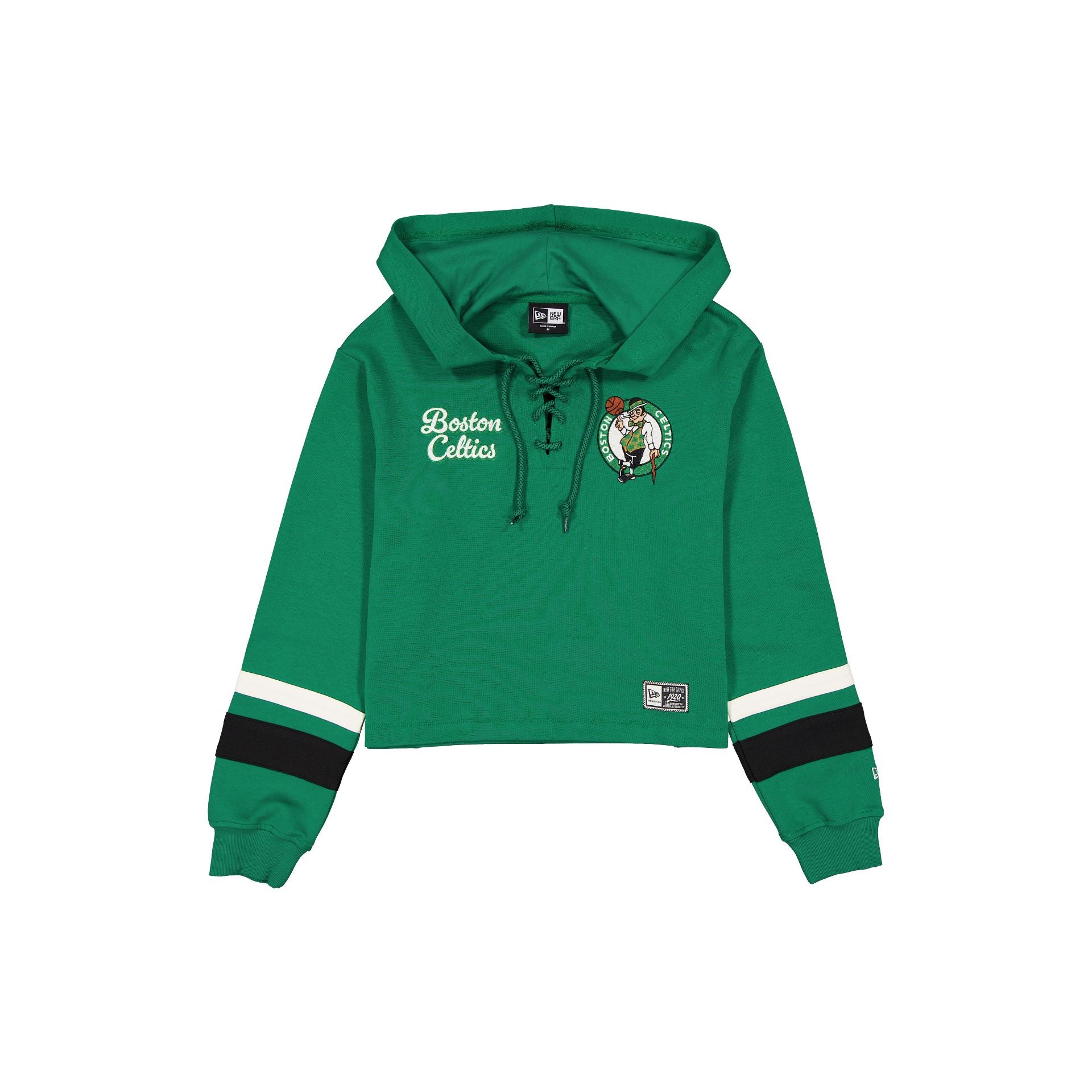 Boston Celtics Women's Throwback Cropped Tie Hoodie