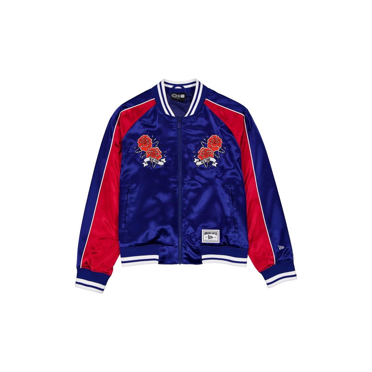 New York Rangers Women's Floral Satin Varsity Jacket