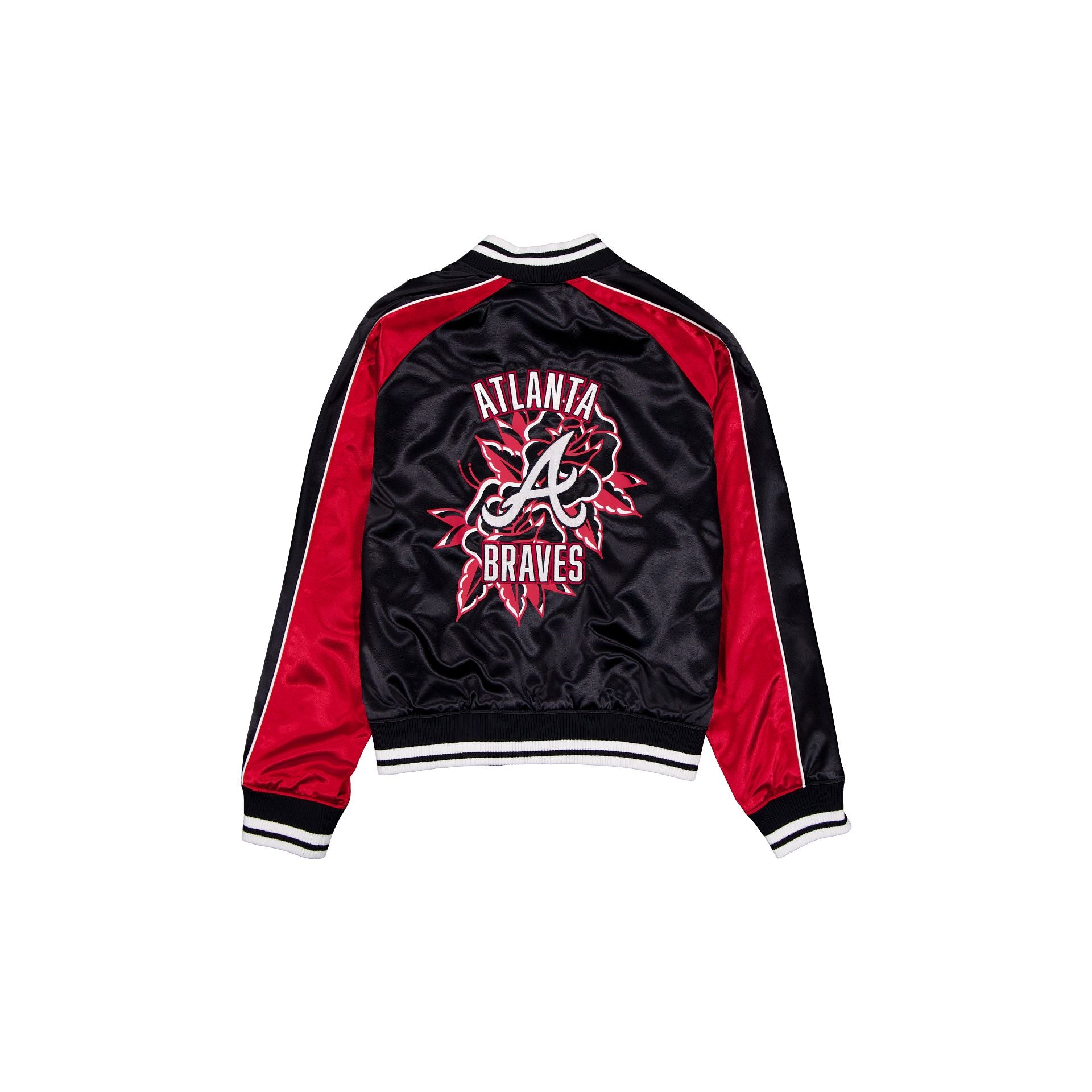 Atlanta Braves Women's Floral Satin Varsity Jacket