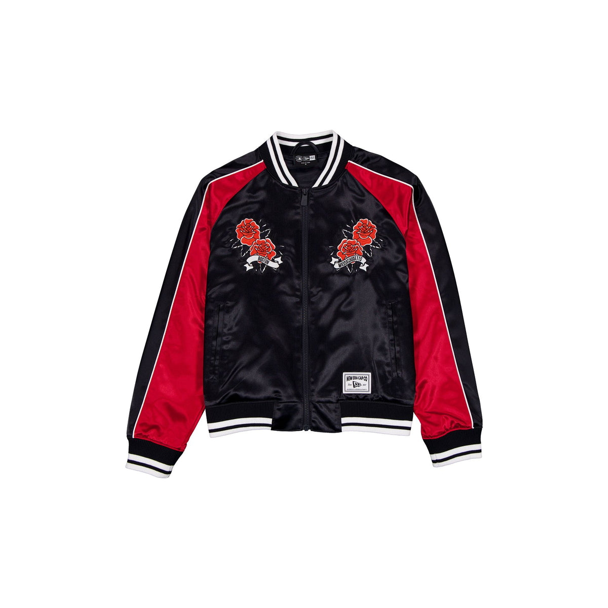 Boston Red Sox Women's Floral Satin Varsity Jacket