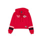 Kansas City Chiefs Women's Throwback Cropped Tie Hoodie