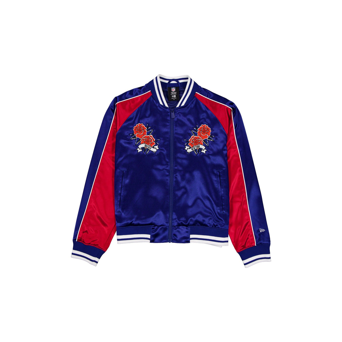 Buffalo Bills Women's Floral Satin Varsity Jacket