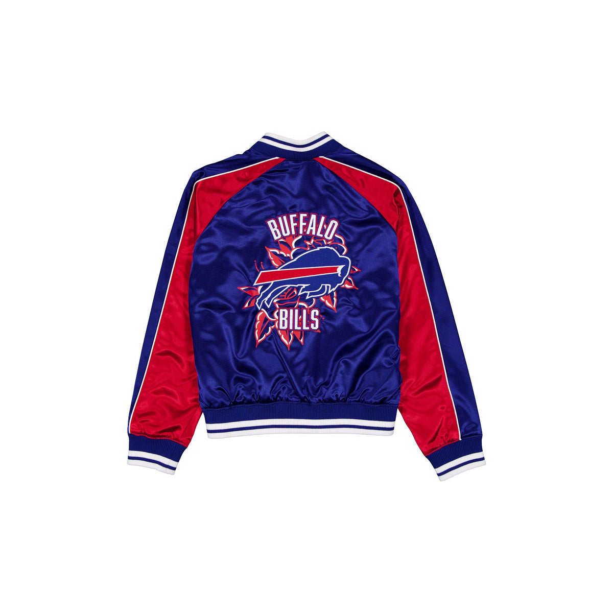 Buffalo Bills Women's Floral Satin Varsity Jacket