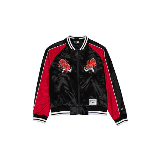 Chicago Bulls Women's Floral Satin Varsity Jacket
