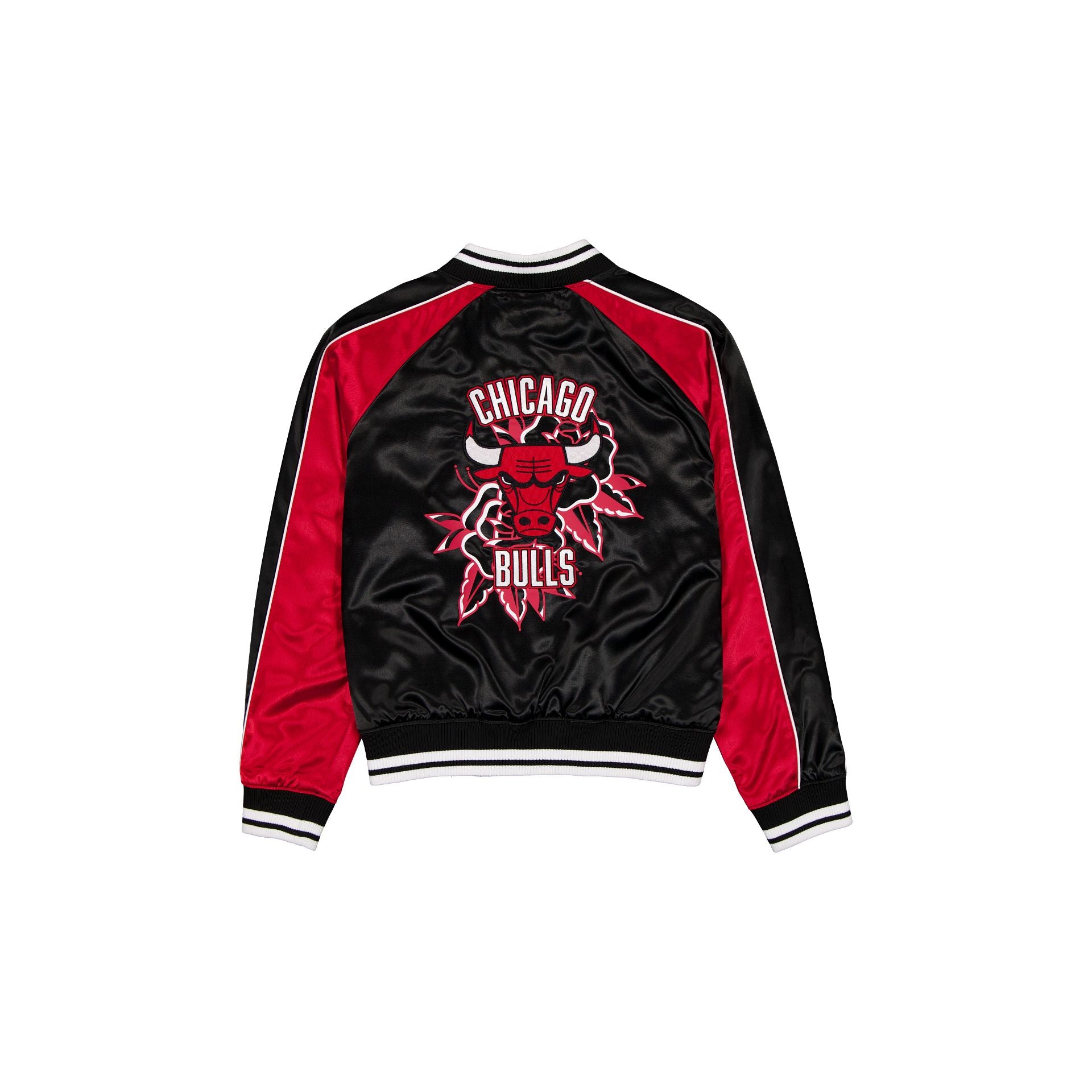 Chicago Bulls Women's Floral Satin Varsity Jacket