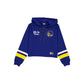 Golden State Warriors Women's Throwback Cropped Tie Hoodie